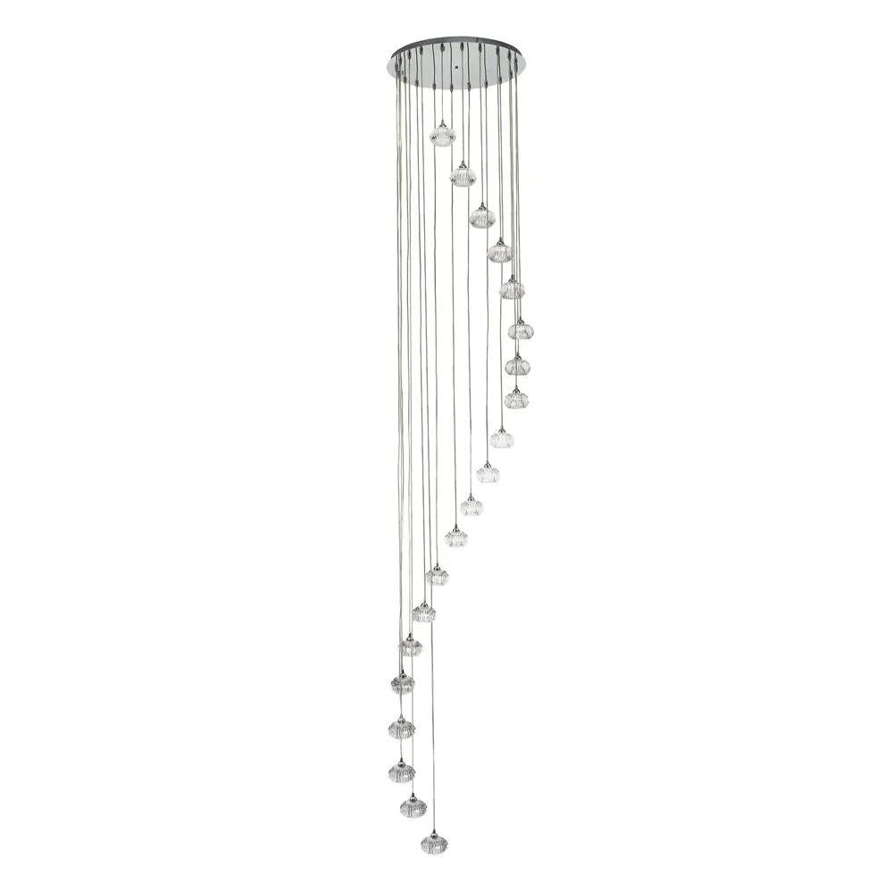 02/3432LF 20 Light Suspended Light Satin Nickel