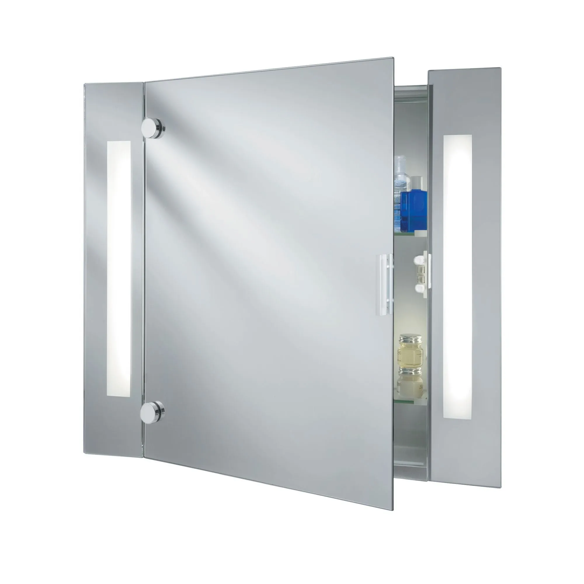 6560 Bathroom Mirror with Cabinet & Shaver Socket