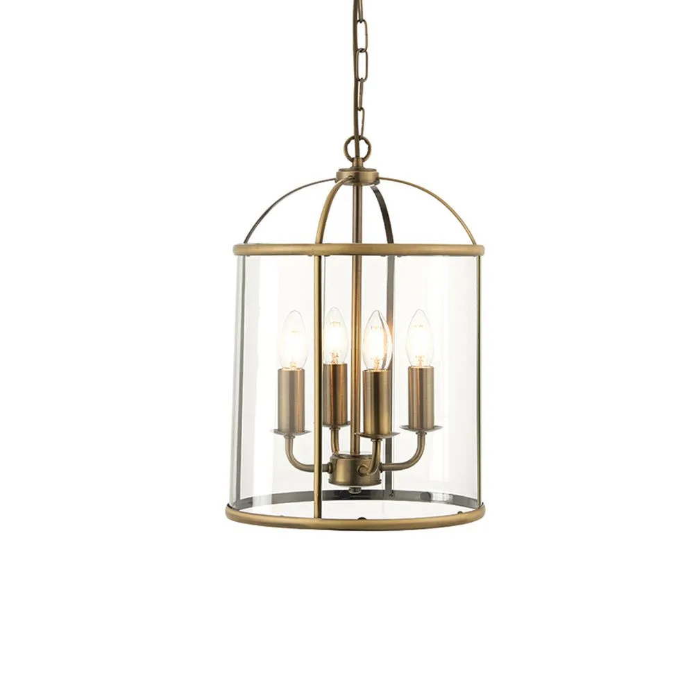 69455 Lambeth 4 Light Antique Brass Multi Arm Light
