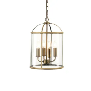 69455 Lambeth 4 Light Antique Brass Multi Arm Light
