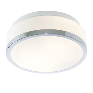 7039-23CC Discs Bathroom 2 Light Flush Ceiling Light White Chrome