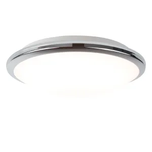 7938-30CC Bathroom Flush Ceiling Light Chrome