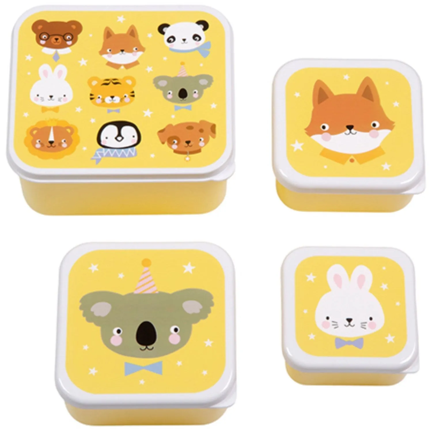 A Little Lovely Company Animal Friends Lunch & Snack Box Set