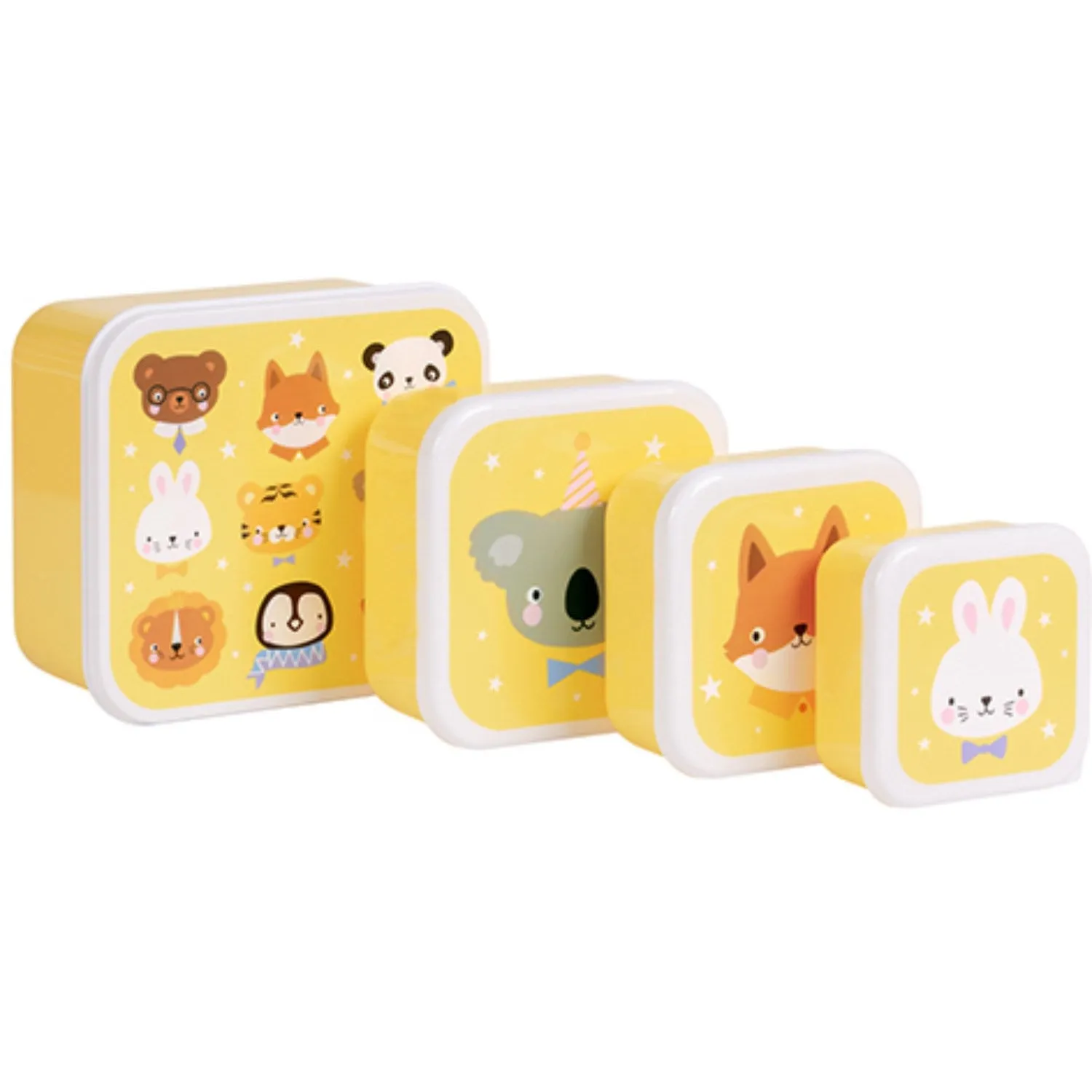 A Little Lovely Company Animal Friends Lunch & Snack Box Set