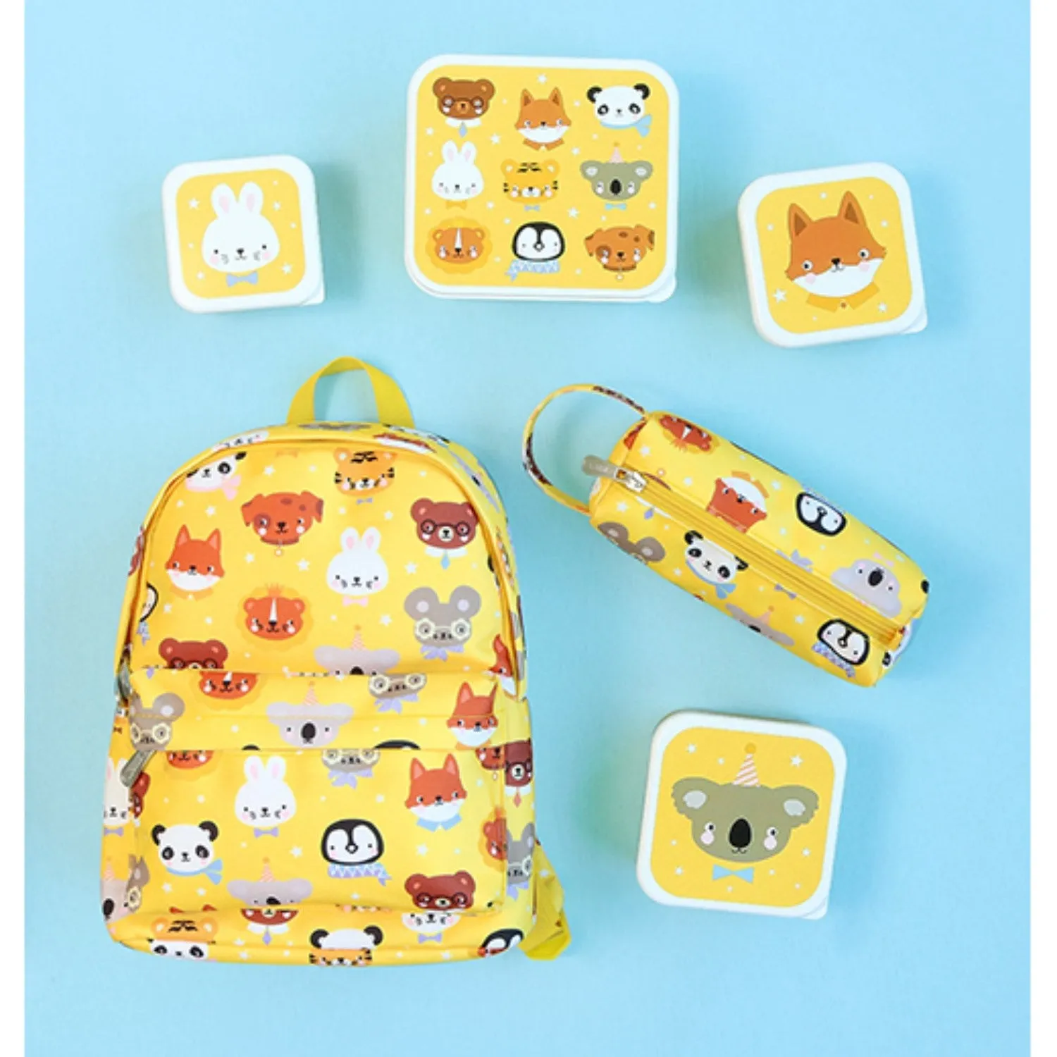 A Little Lovely Company Animal Friends Lunch & Snack Box Set