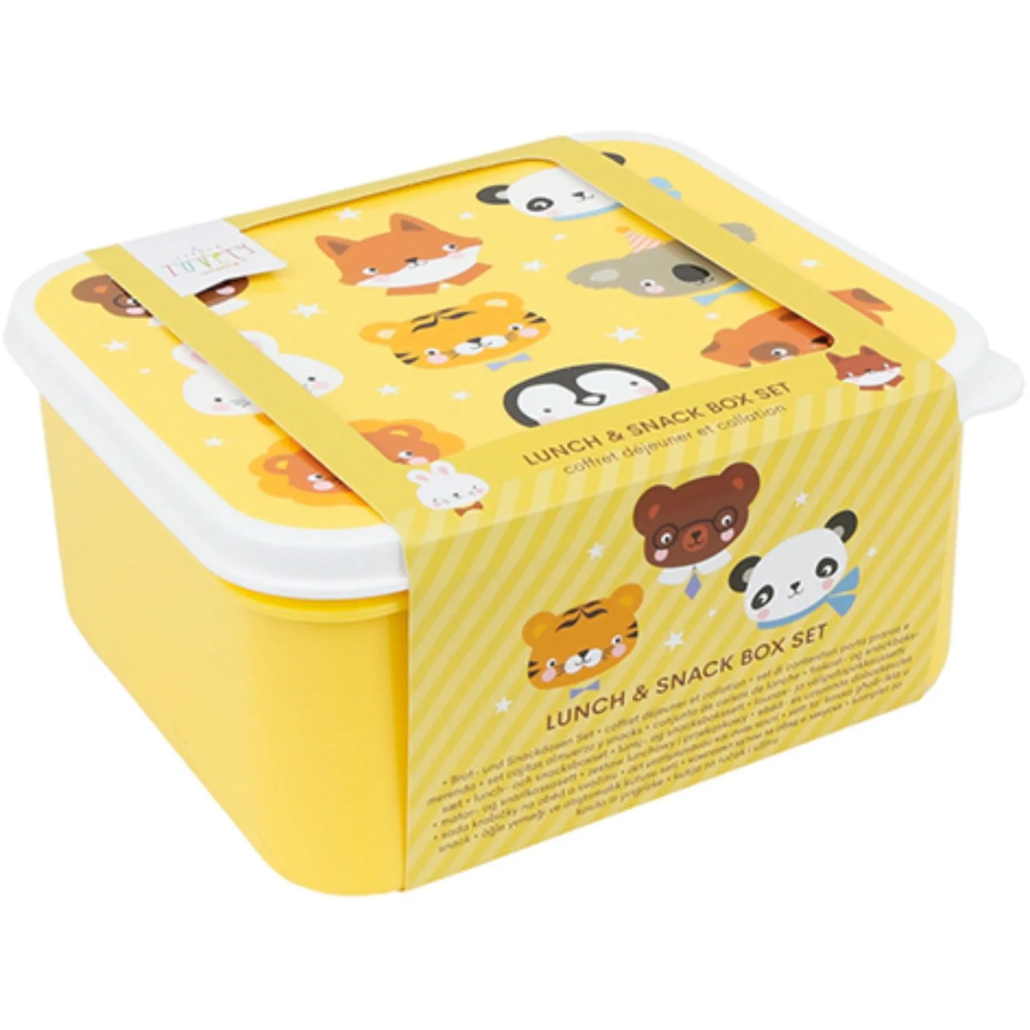 A Little Lovely Company Animal Friends Lunch & Snack Box Set