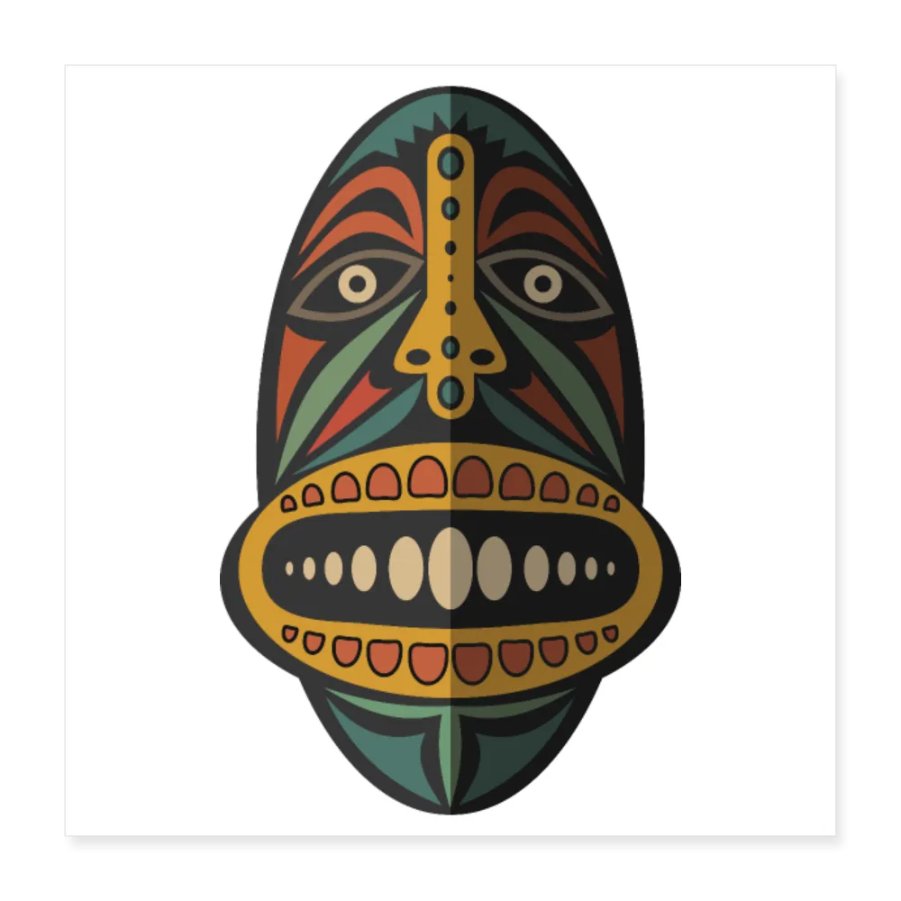 AFRICAN MASK 2 Poster 16x16