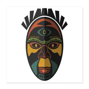 AFRICAN MASK 3 Poster 16x16