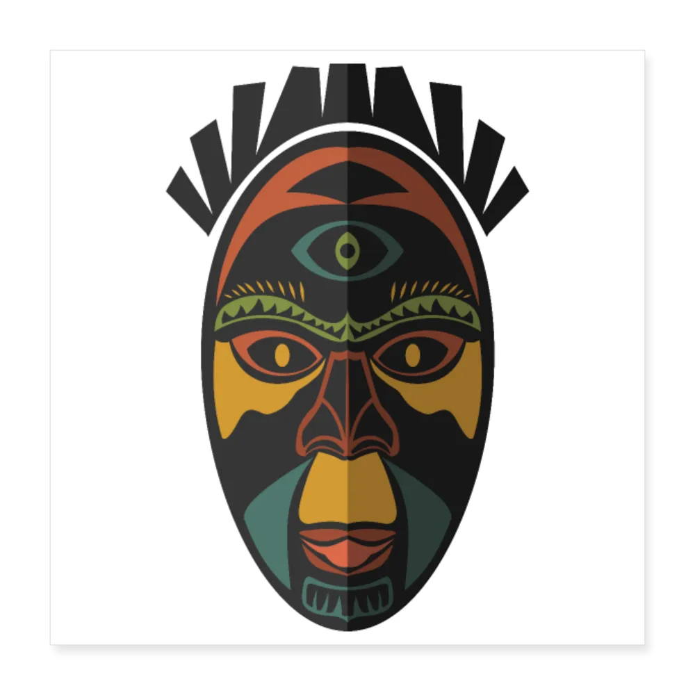 AFRICAN MASK 3 Poster 16x16