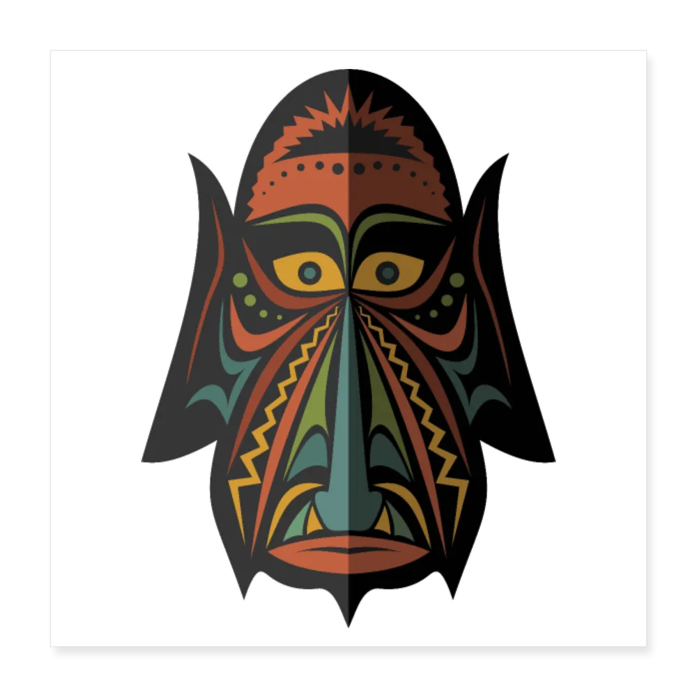 AFRICAN MASK 4 Poster 16x16