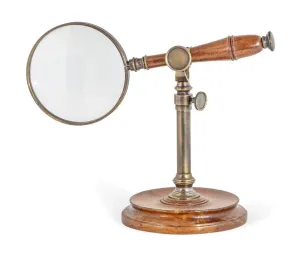Authentic Models Magnifying Glass With Bronzed Stand