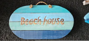 BEACH HOUSE WOODEN WALL ART