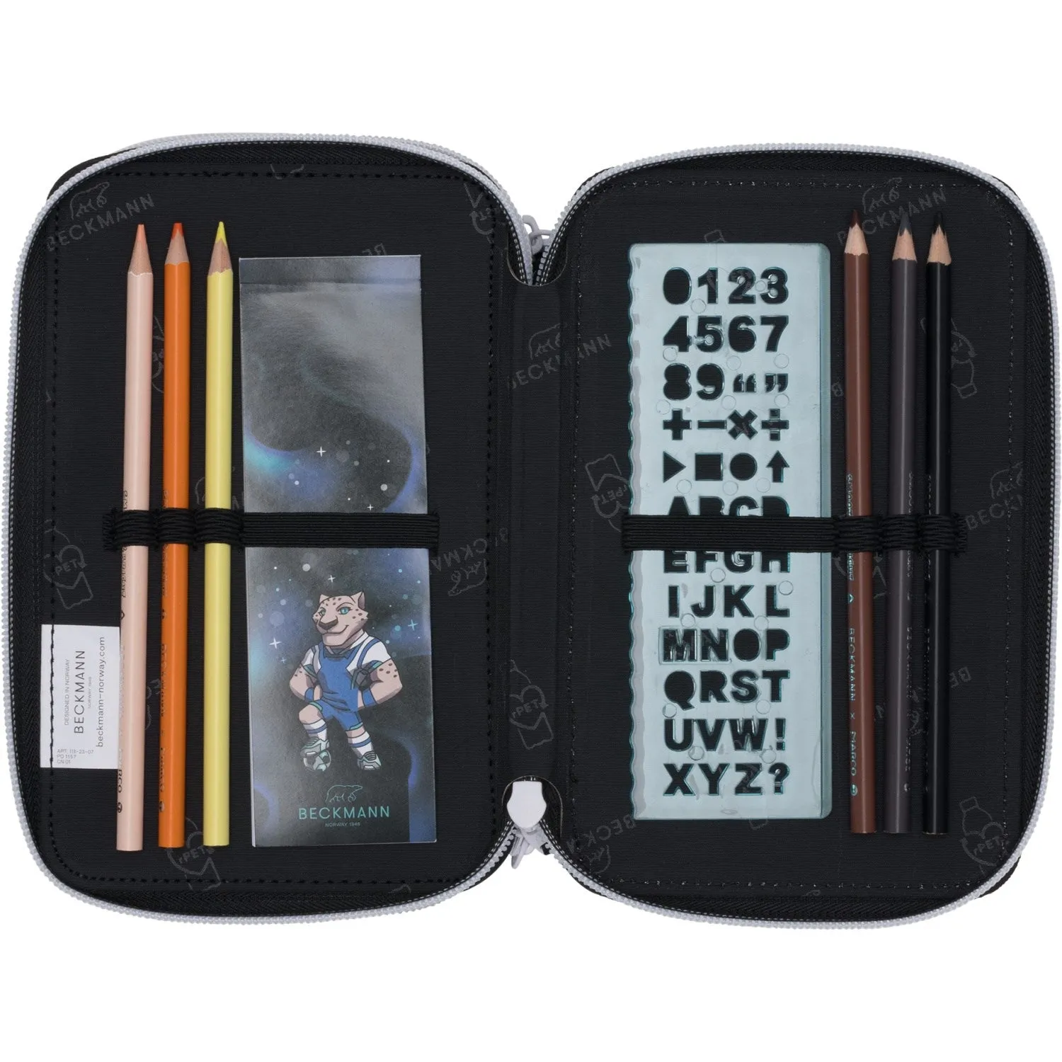 Beckmann Magic League Tre-lags Pencil Case M/Indhold