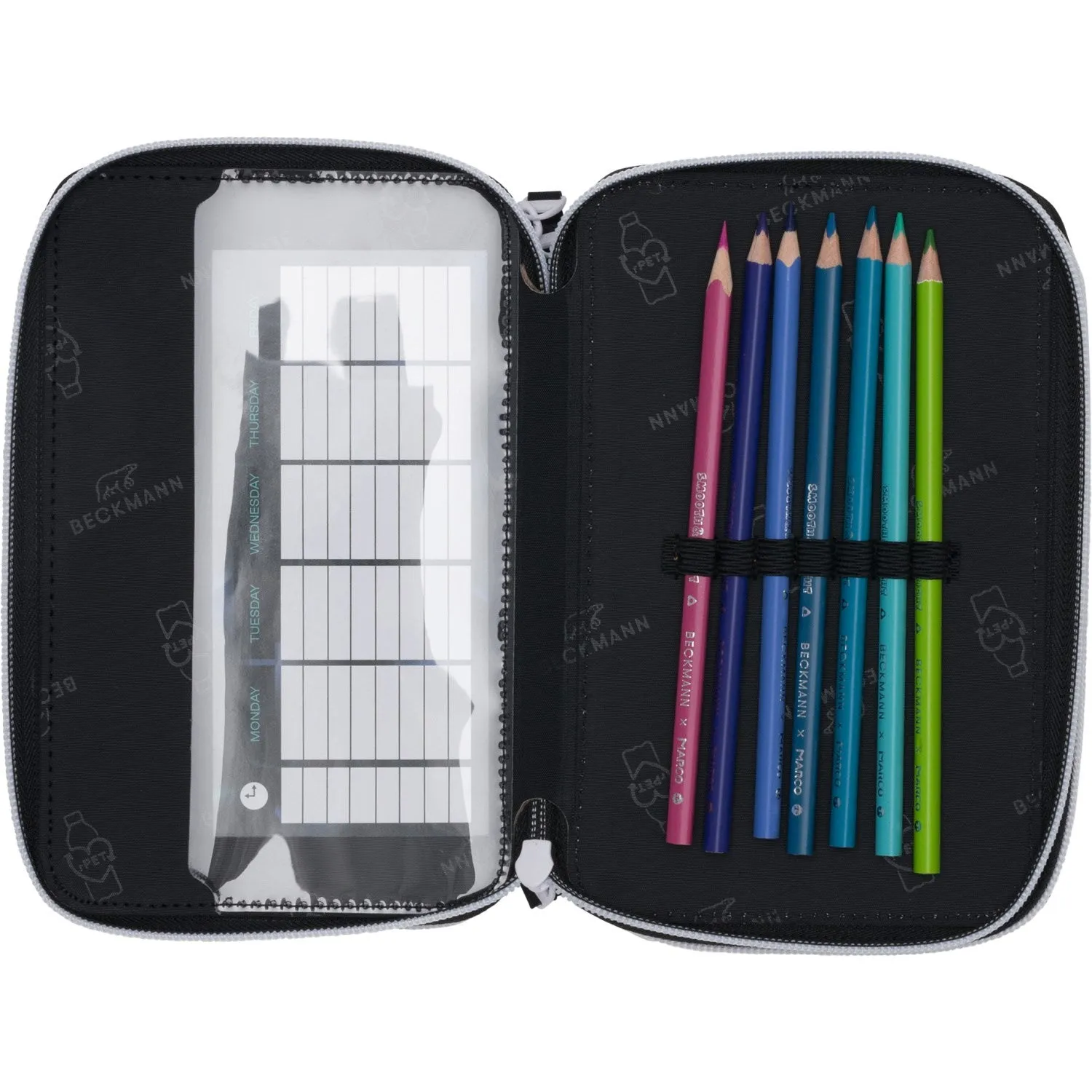 Beckmann Magic League Tre-lags Pencil Case M/Indhold