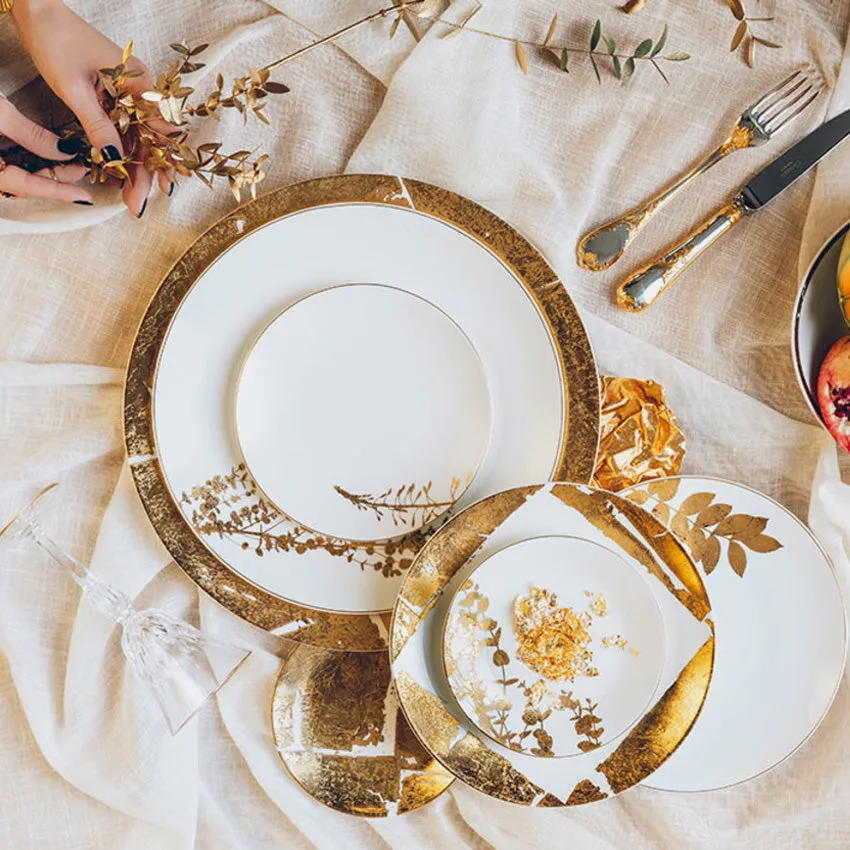 Bernardaud | Feuille d'Or/d'Argent Plate