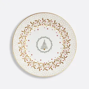 Bernardaud | Nol Blanc Salad/Dessert Plate - White & Gold Tree