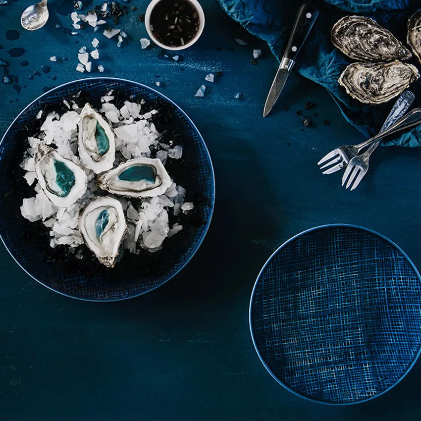 Bernardaud | Organza Bleu Jeans Coupe Plate