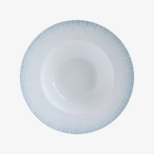 Bernardaud | Saphir Rim Soup - White & Turqoise