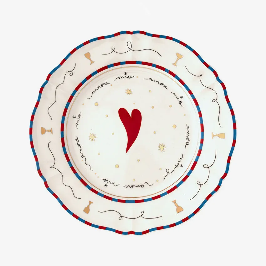 Bitossi Home | Il Frutto Della Passione Flat Plate - Heart