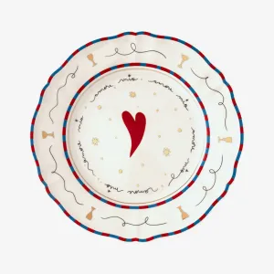 Bitossi Home | Il Frutto Della Passione Flat Plate - Heart