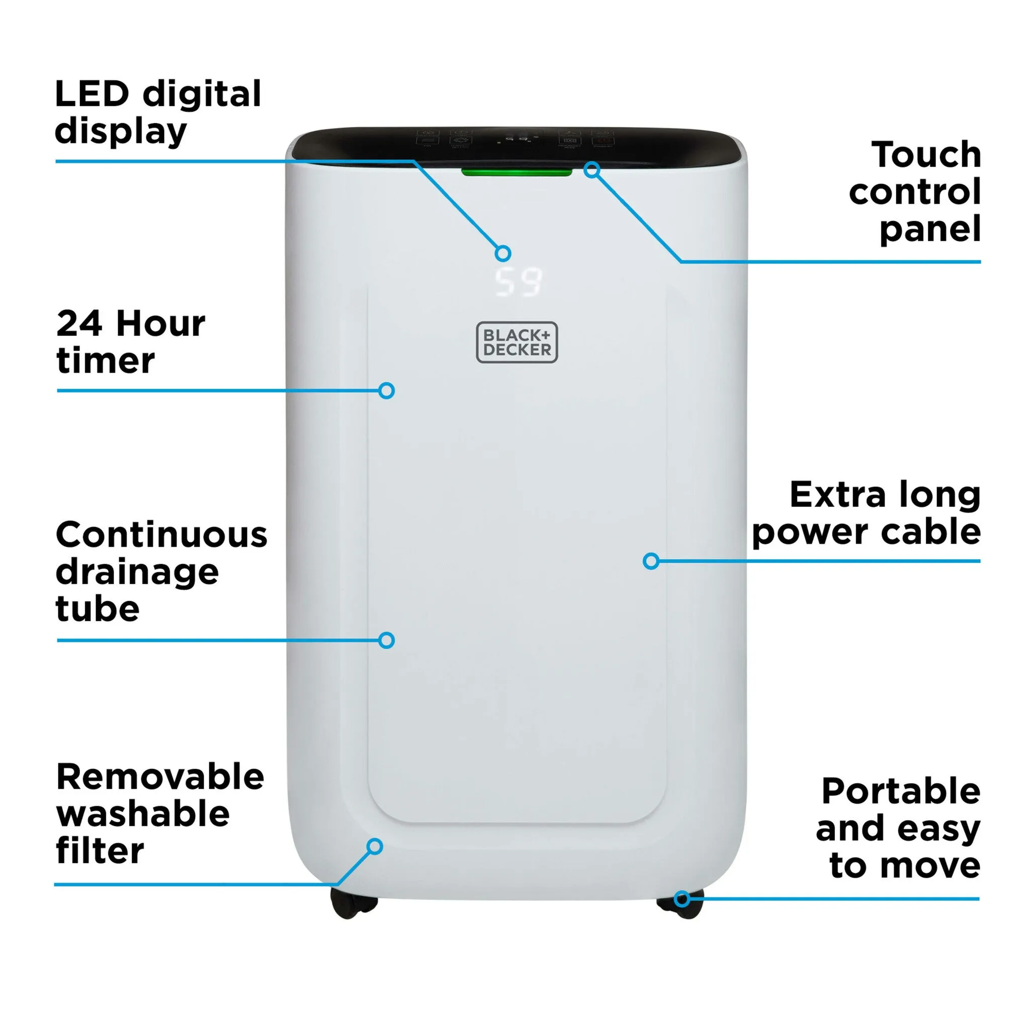 Black and Decker BXEH60014GB 20L Smart Dehumidifier
