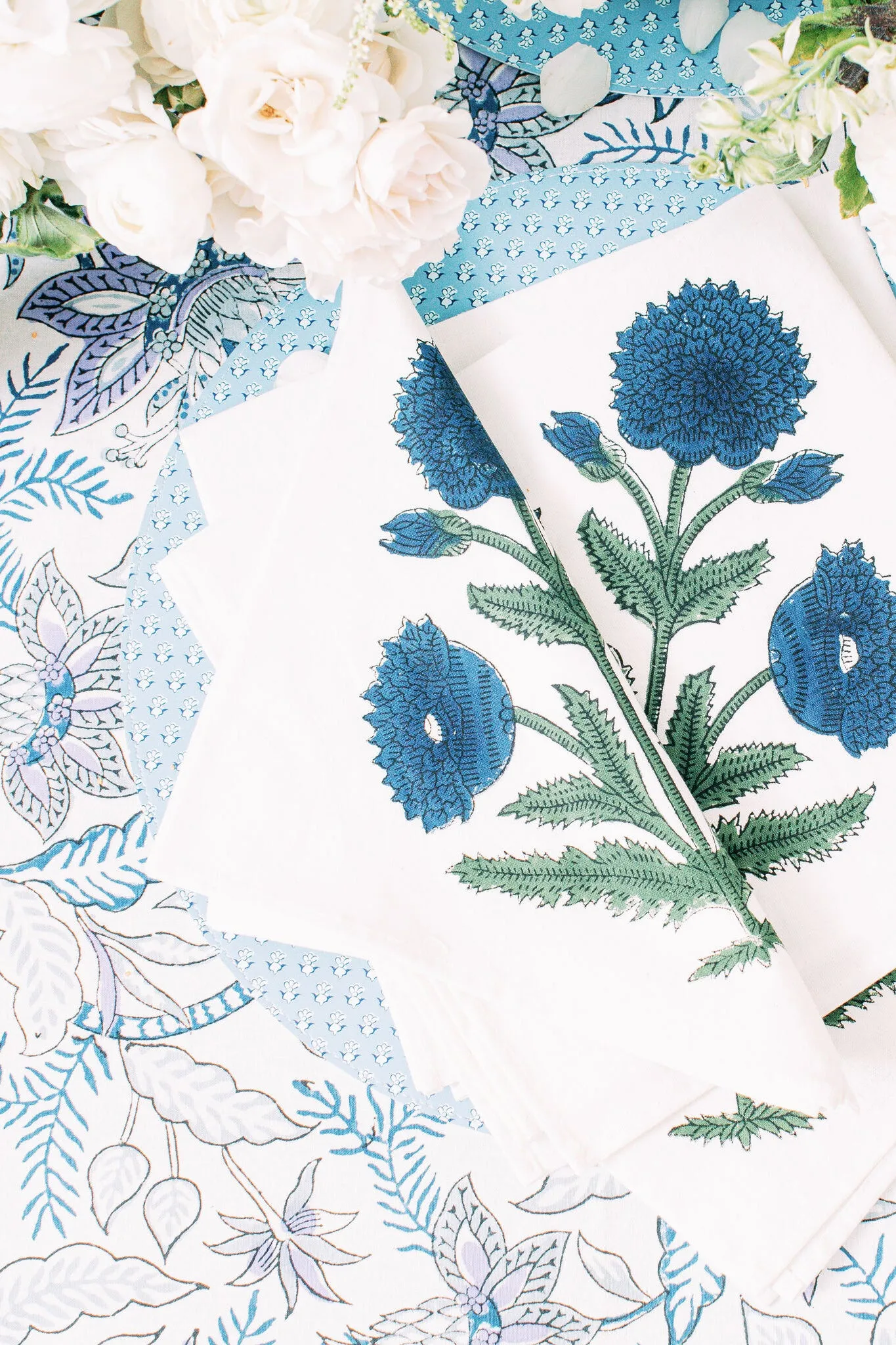 Blue Poppy Napkins Set of 4