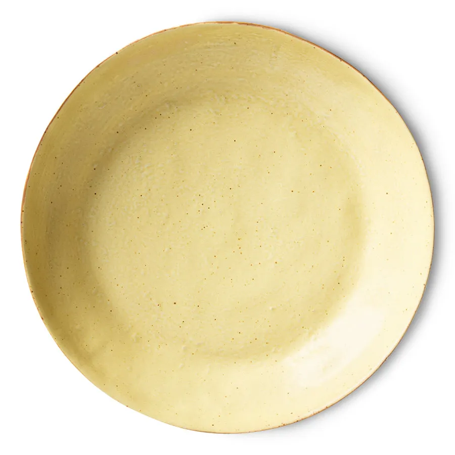 Bold & Basic Ceramics: Pasta Plate Yellow/Brown (Set of 2)