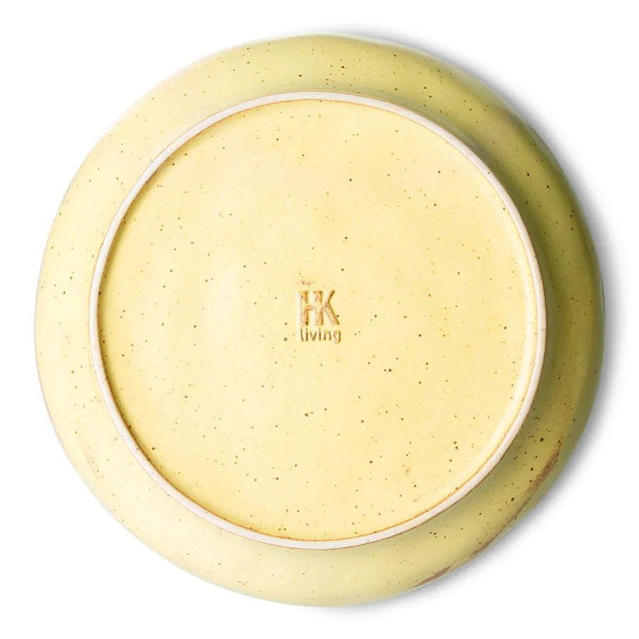 Bold & Basic Ceramics: Pasta Plate Yellow/Brown (Set of 2)
