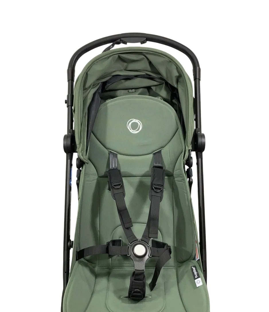 Bugaboo Butterfly Stroller, 2024, Black, Forest Green, Forest Green