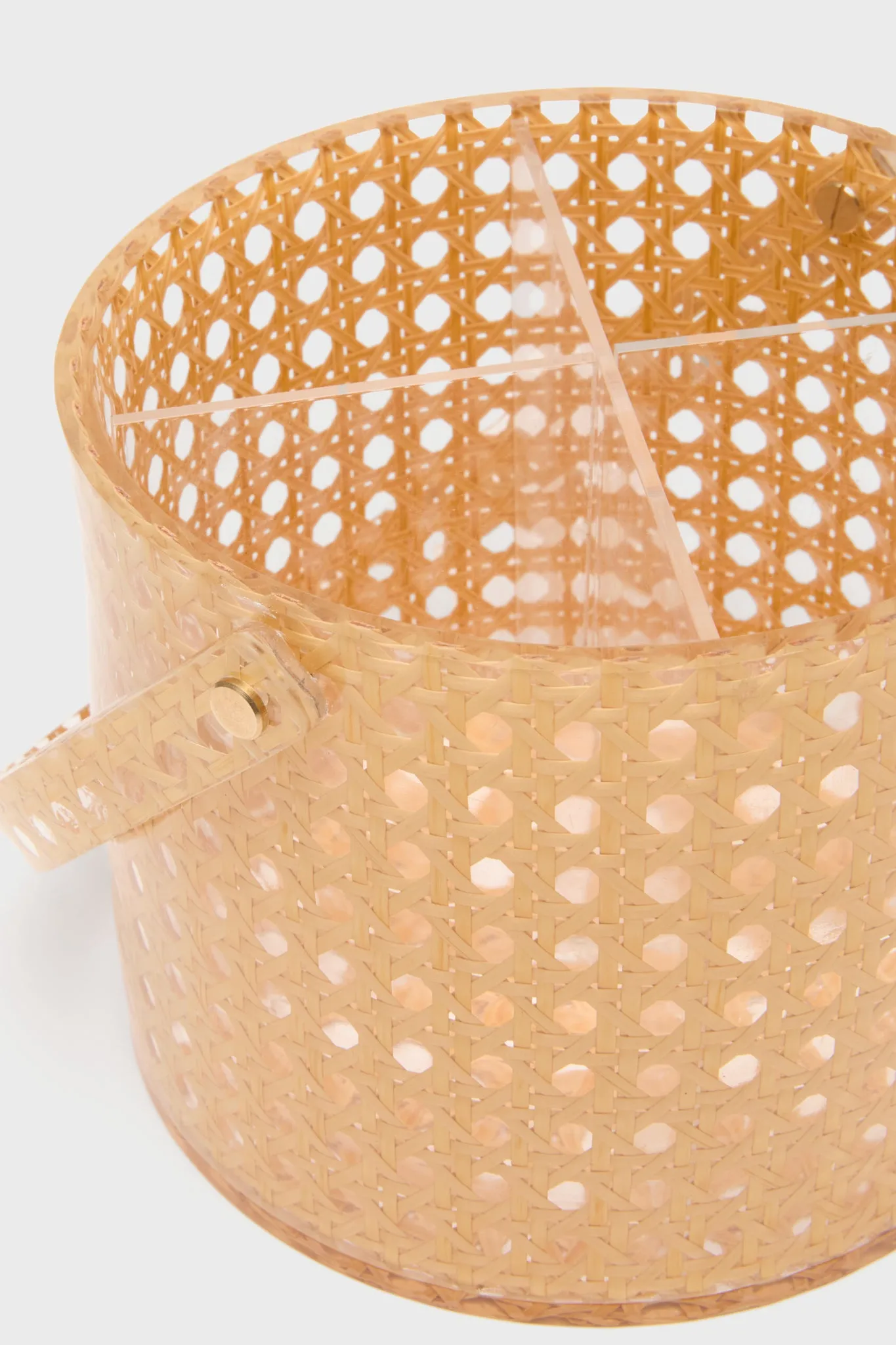 Cane Acrylic Utensil Caddy