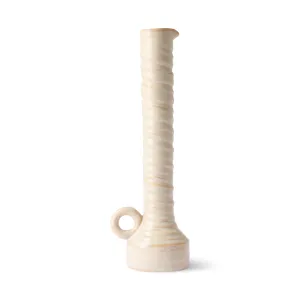 Ceramic Glazed Flower Vase - Cream