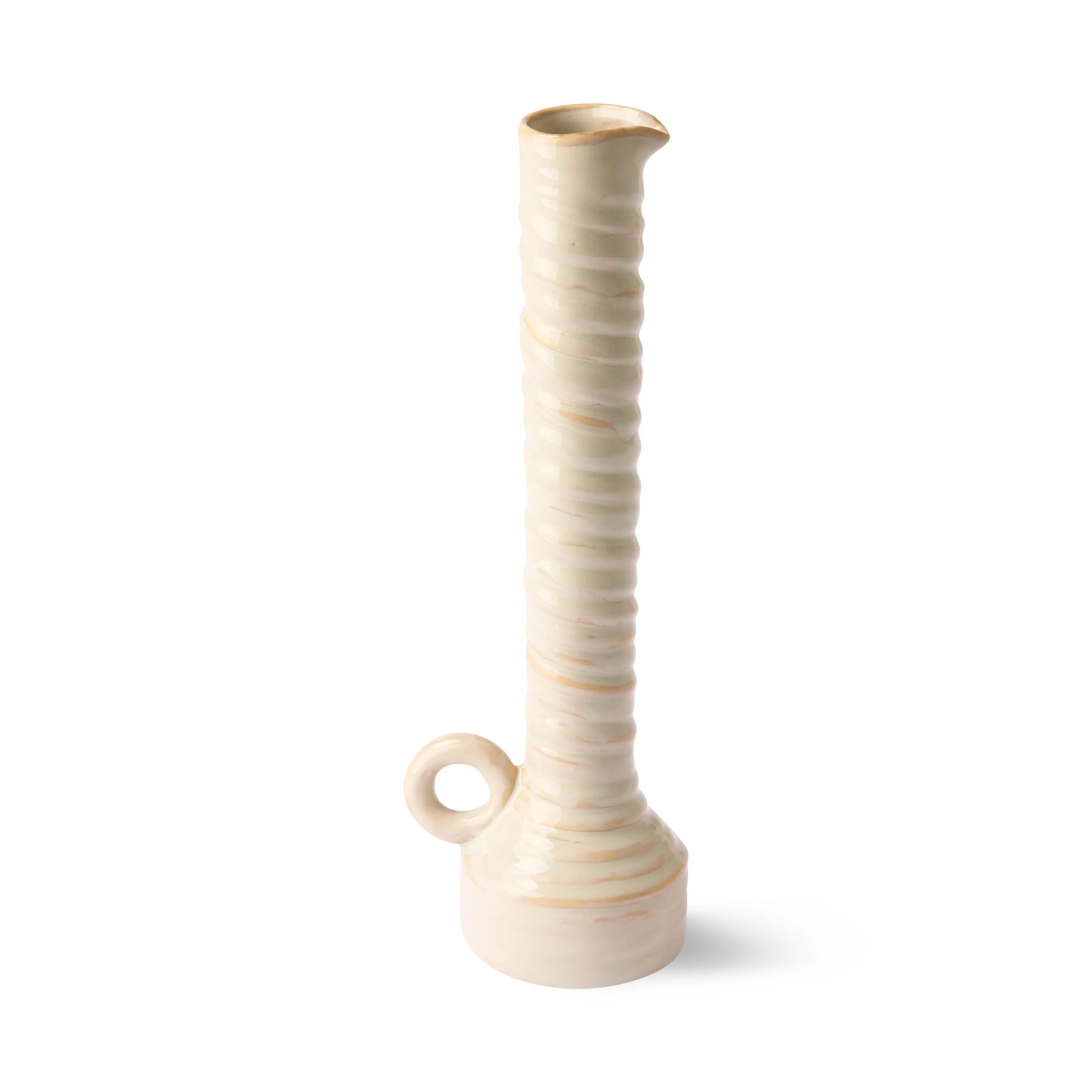 Ceramic Glazed Flower Vase - Cream