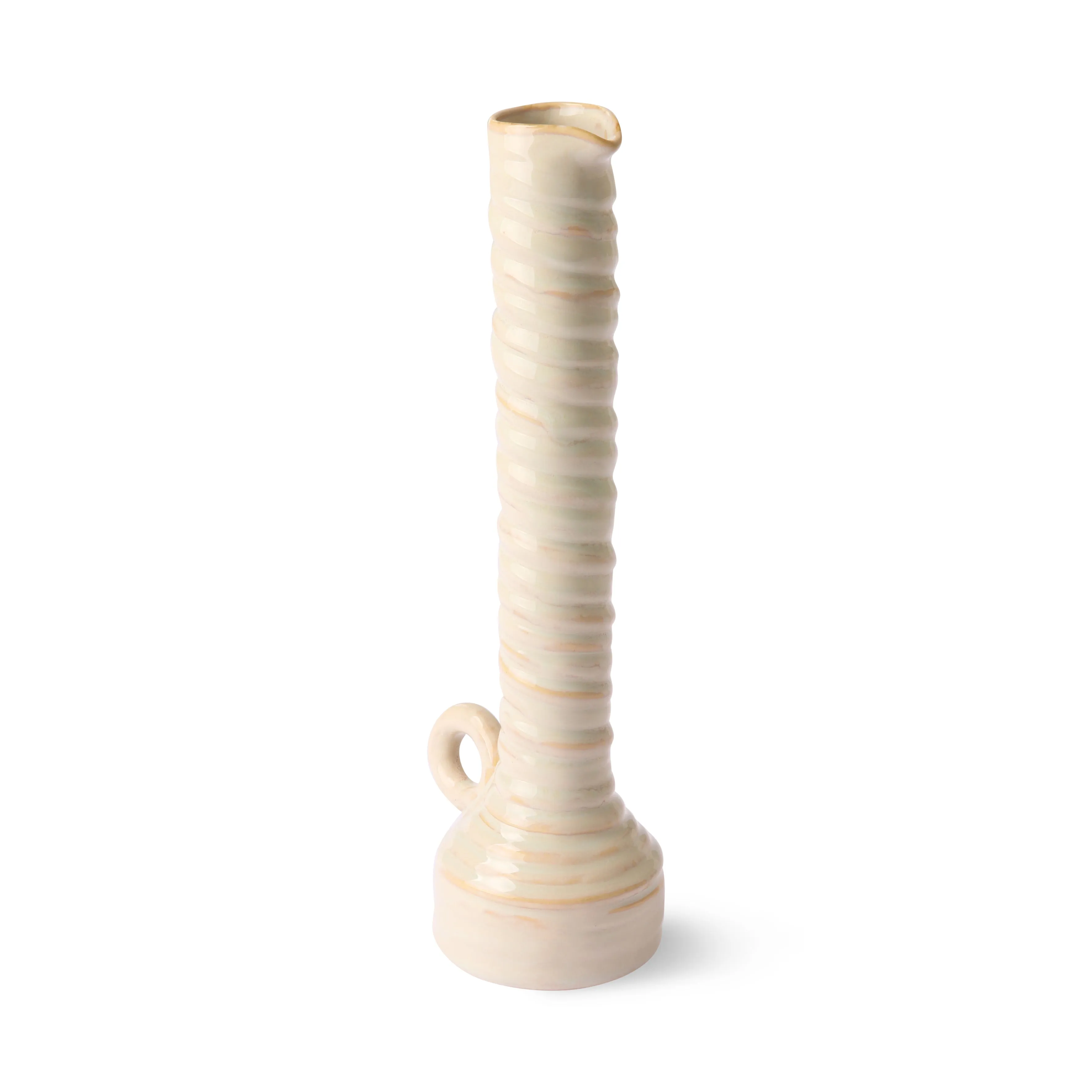 Ceramic Glazed Flower Vase - Cream