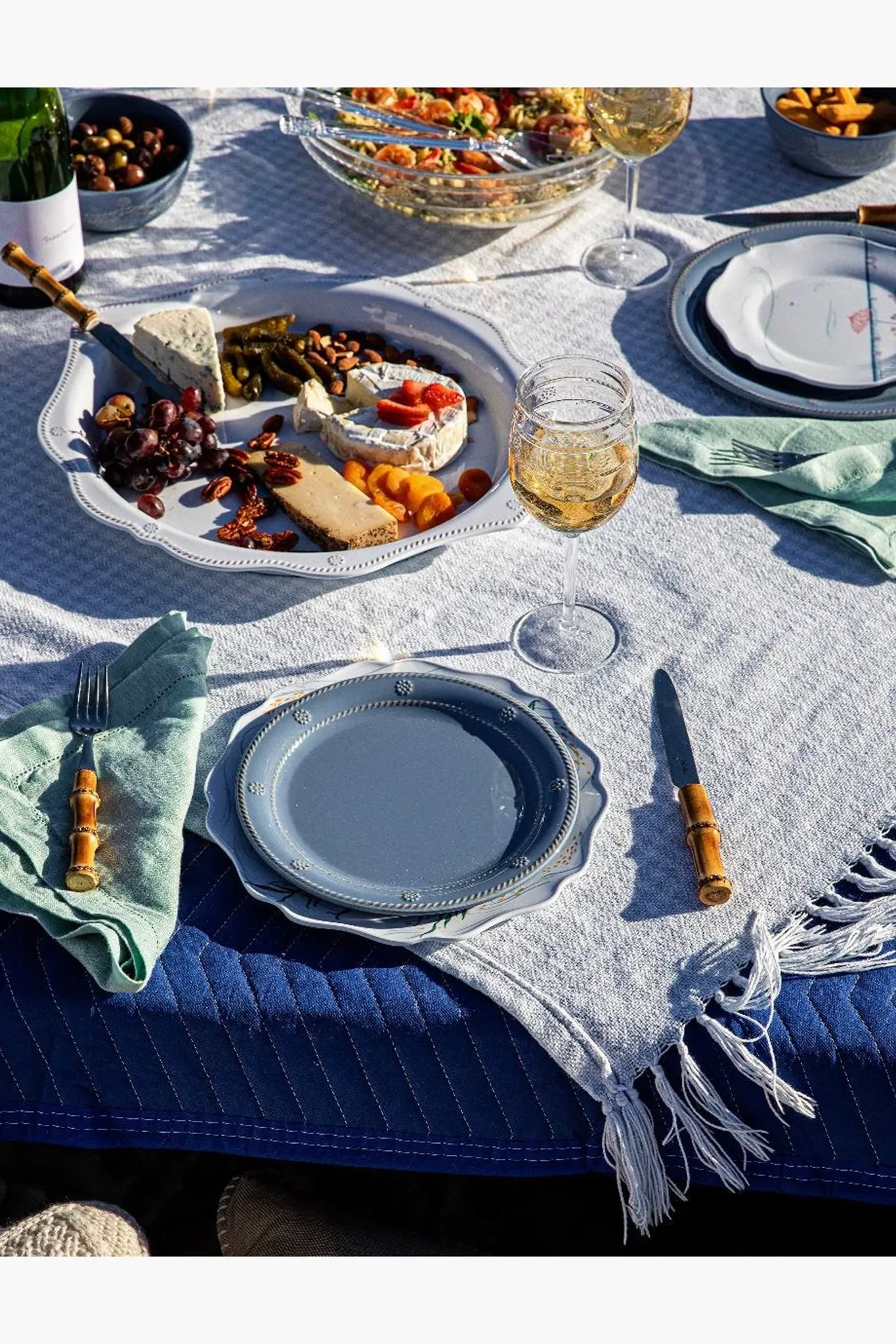 Chambray Berry and Thread Melamine Salad Plate