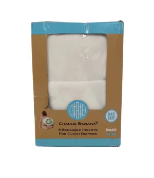 Charlie Banana Cloth Diaper Inserts, One Size, 3 Pack