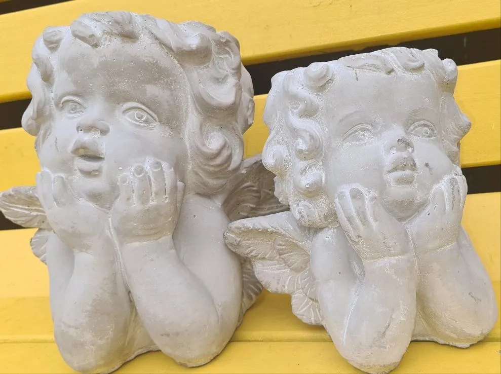 CHERUB CONCRETE PLANT HOLDER POTS two types & sizes