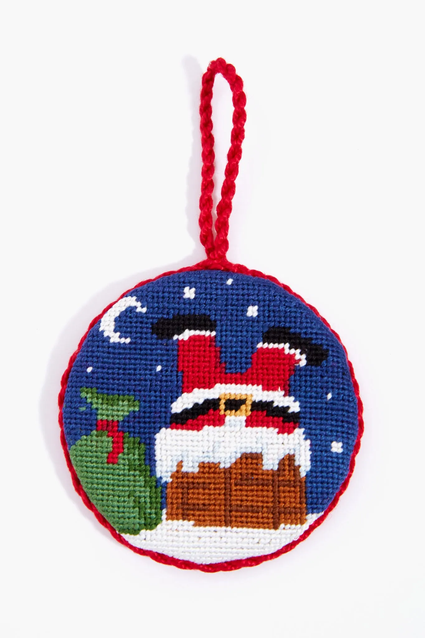 Chimney Santa Needlepoint Ornament