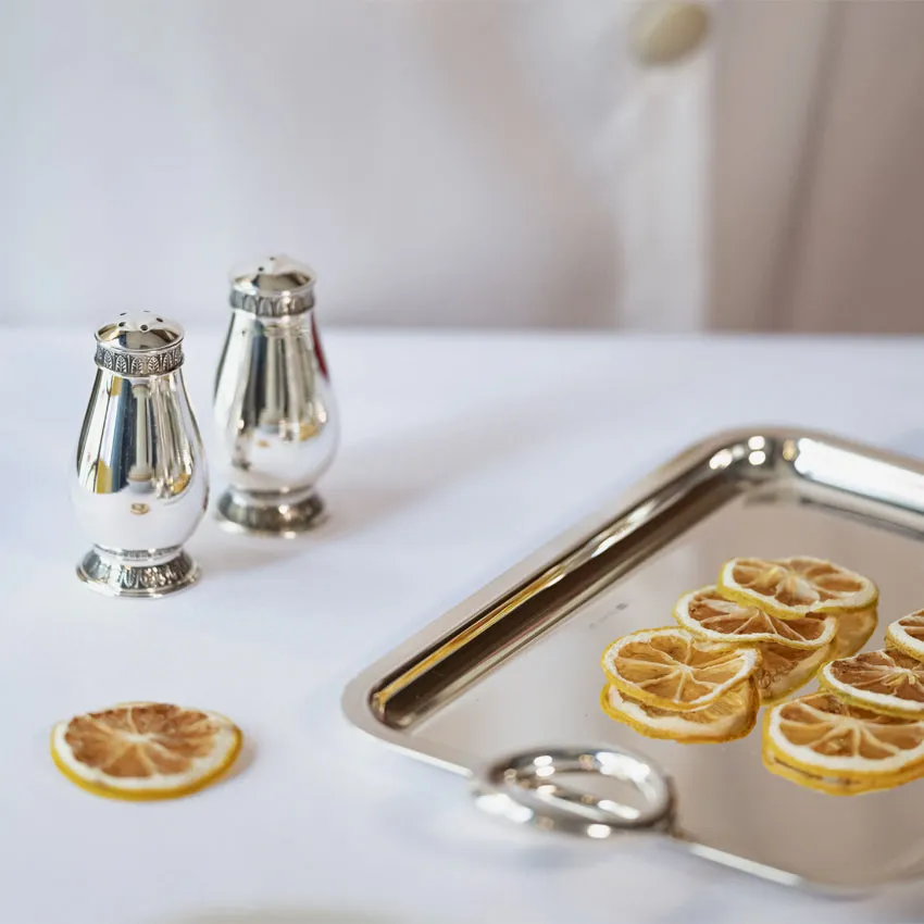 Christofle | Malmaison Salt & Pepper Shaker Set Silver Plated