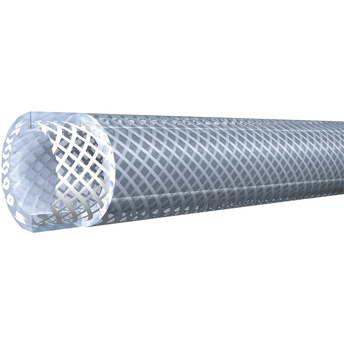 Clear Braid-Reinforced PVC Hose 8mm ID/12mm OD (13bar)