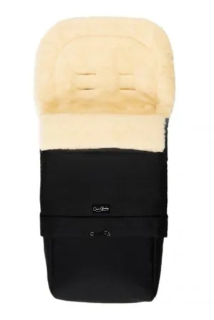 CoverBaby Organic Wool Adjustable Footmuff, Black