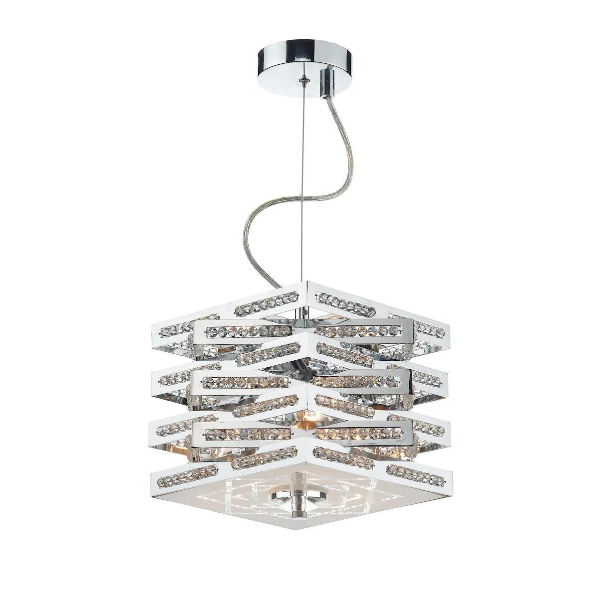 CUB0350 3 Light Suspended Light Polished Chrome