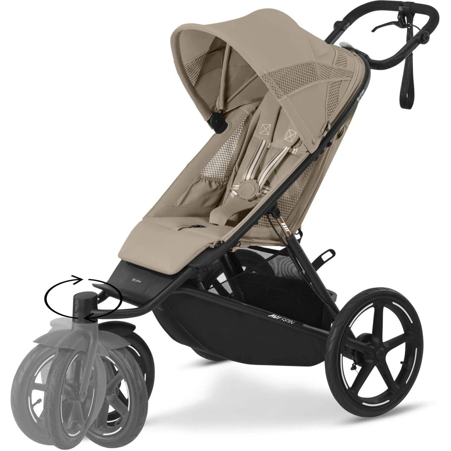 Cybex Avi Spin BLK Stroller Beige Almond Beige