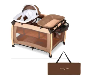 Dream On Me Deluxe Nap N Pack 3-in-1 Convertible Playard, Beige