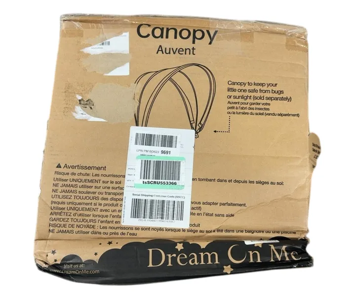 Dream On Me Snug N' Play Canopy, Black