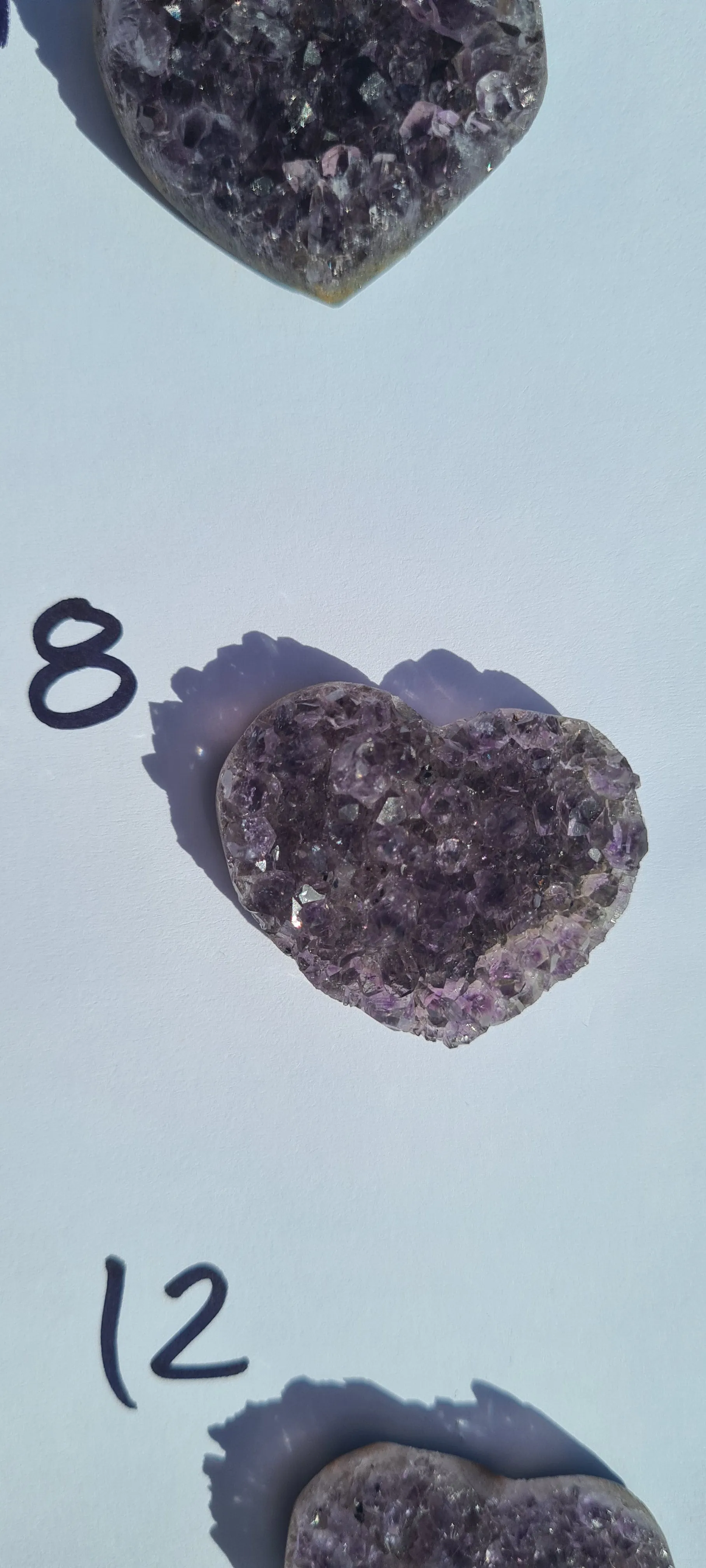 DRUZY AMETHYST CRYSTAL HEARTS 4-5CM