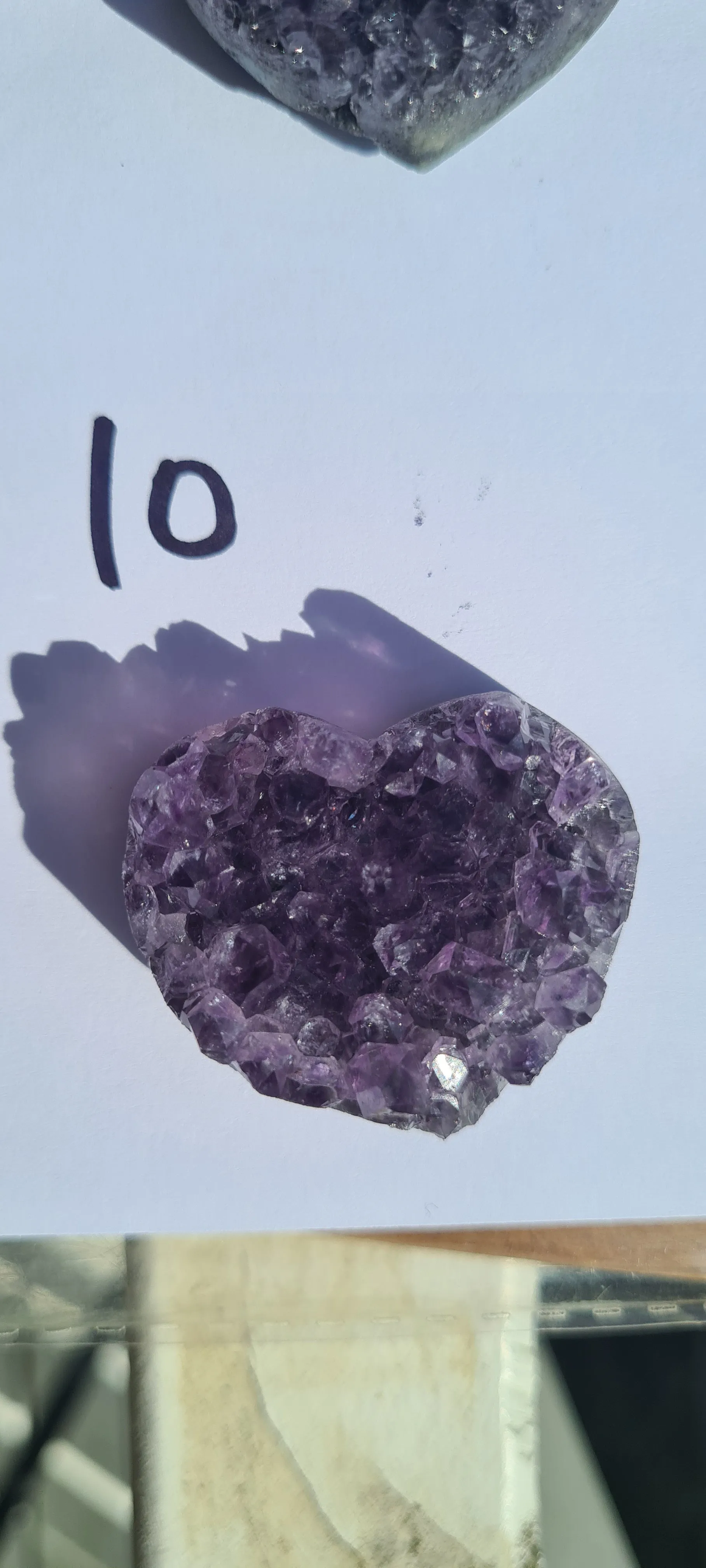 DRUZY AMETHYST CRYSTAL HEARTS 4-5CM