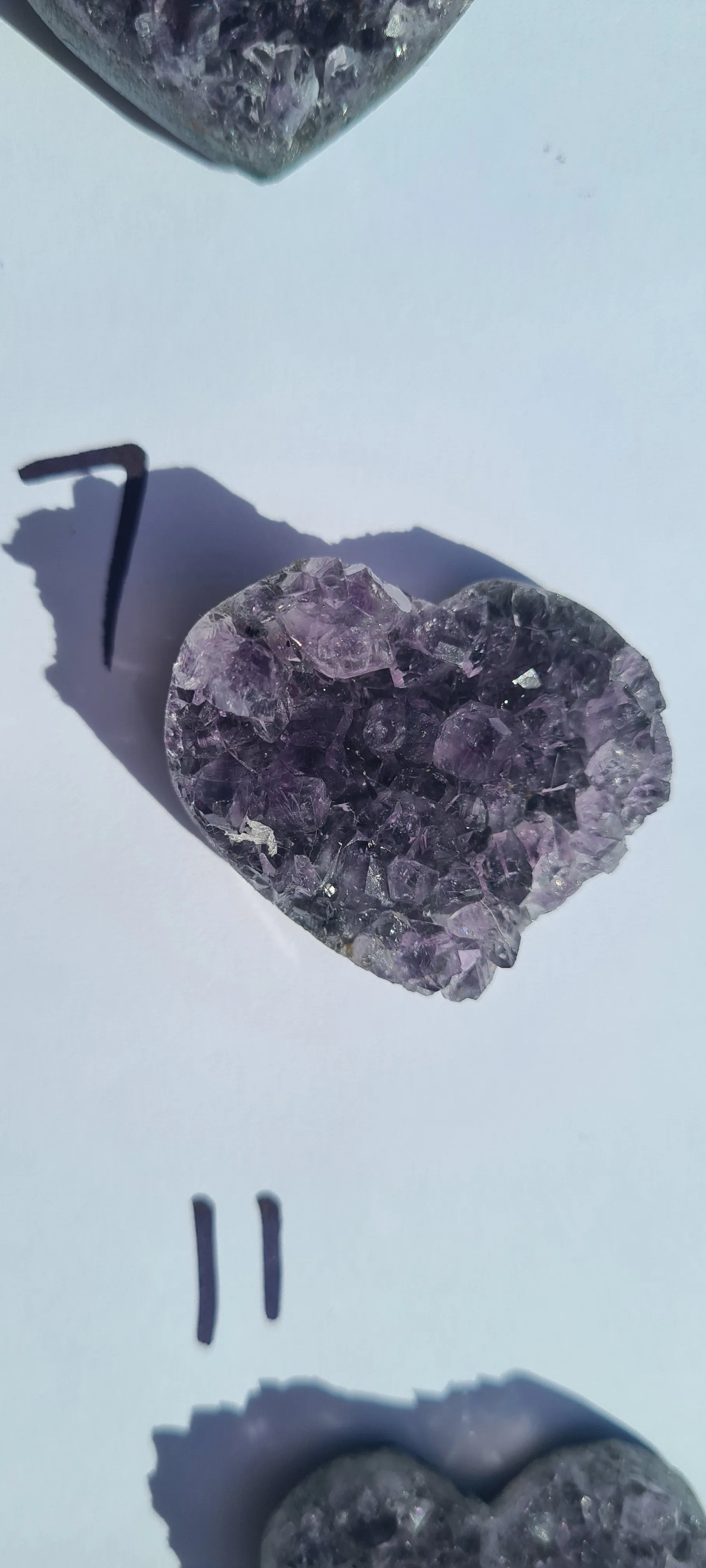 DRUZY AMETHYST CRYSTAL HEARTS 4-5CM