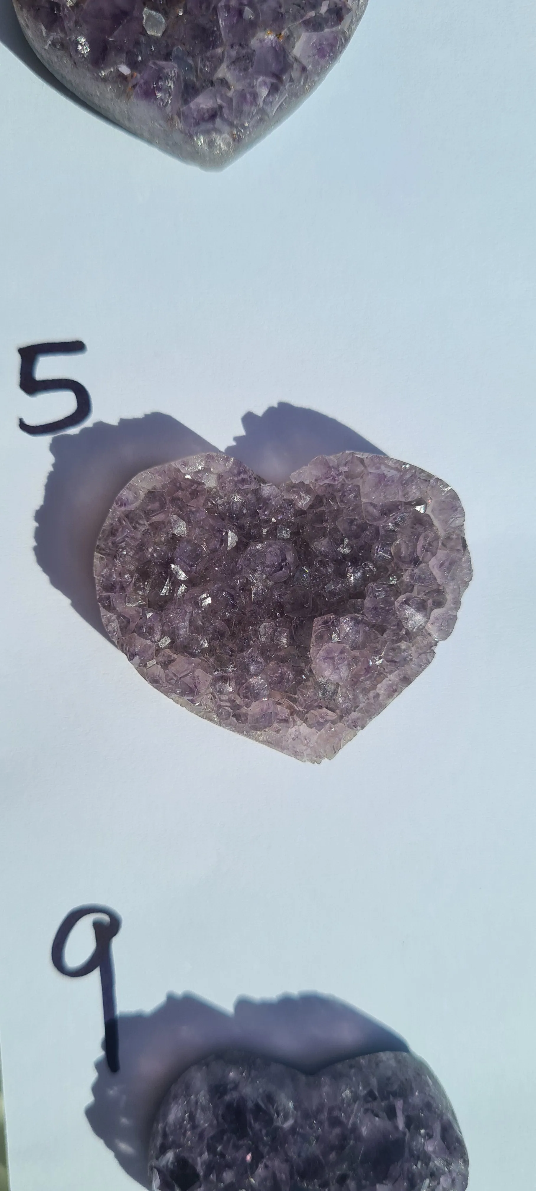 DRUZY AMETHYST CRYSTAL HEARTS 4-5CM