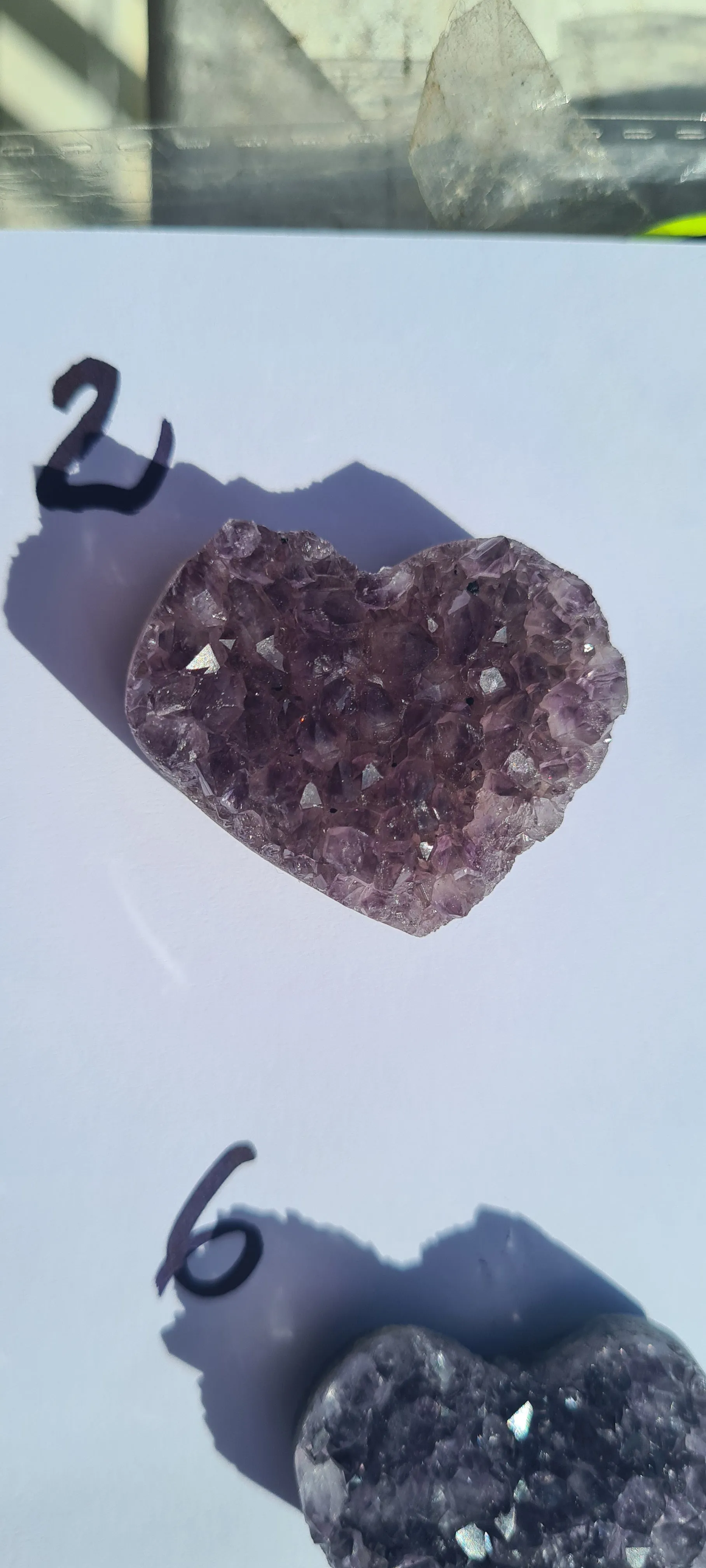 DRUZY AMETHYST CRYSTAL HEARTS 4-5CM