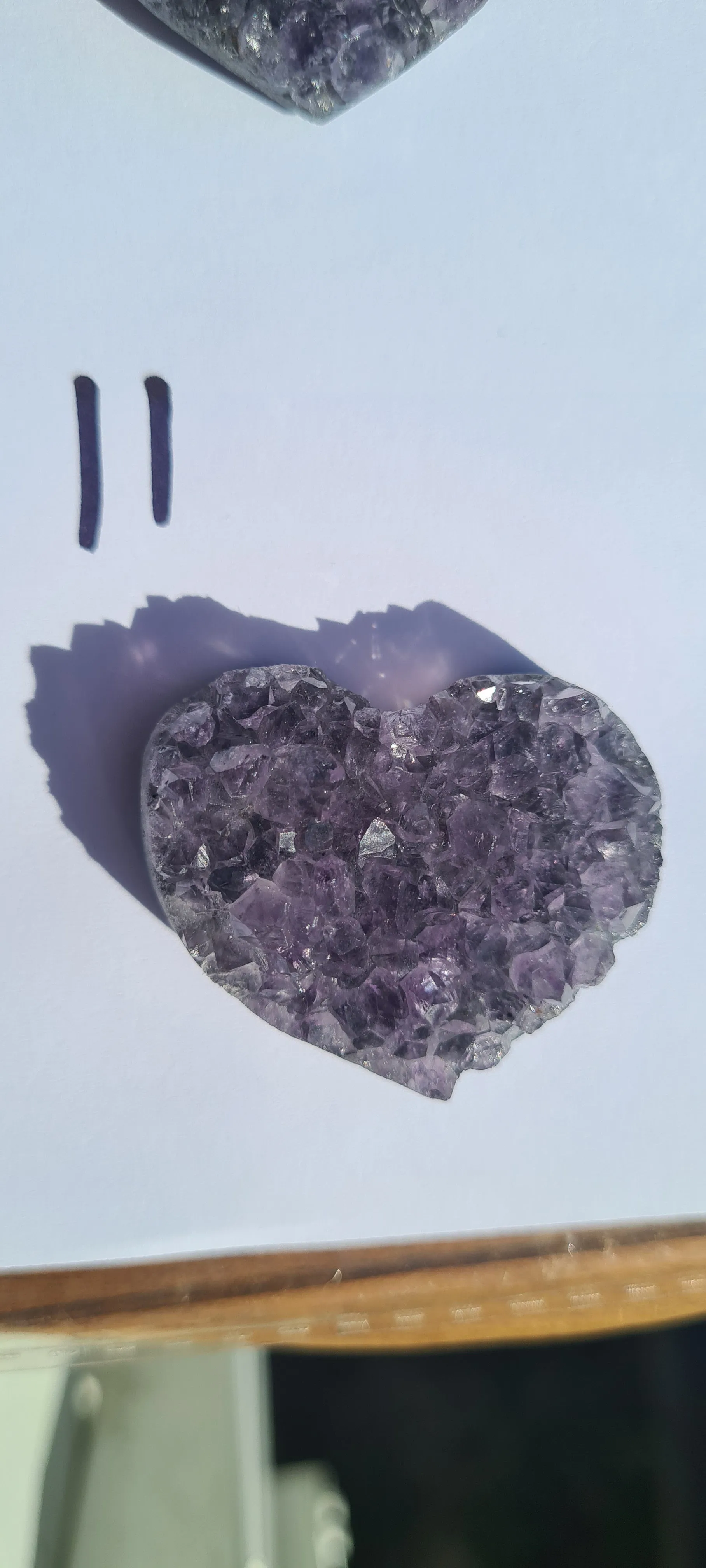 DRUZY AMETHYST CRYSTAL HEARTS 4-5CM